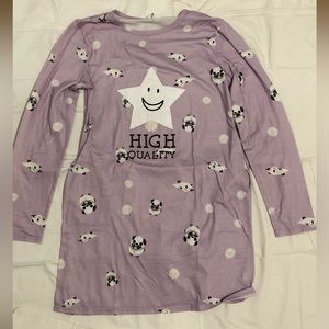 Girls Cute Lavendar Pugs and Daises Nightgown